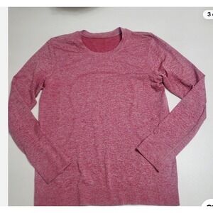 Lululemon Swiftly Tech Long‎ Sleeve Shirt 2.0  Size 8 Pomegranate/pinK Peony